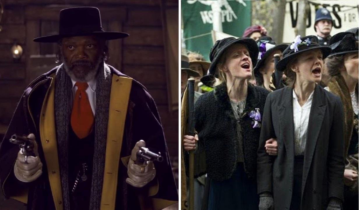 "Os oito odiados", de Quentin Tarantino, e "As sufragistas" est&atilde;o na lista