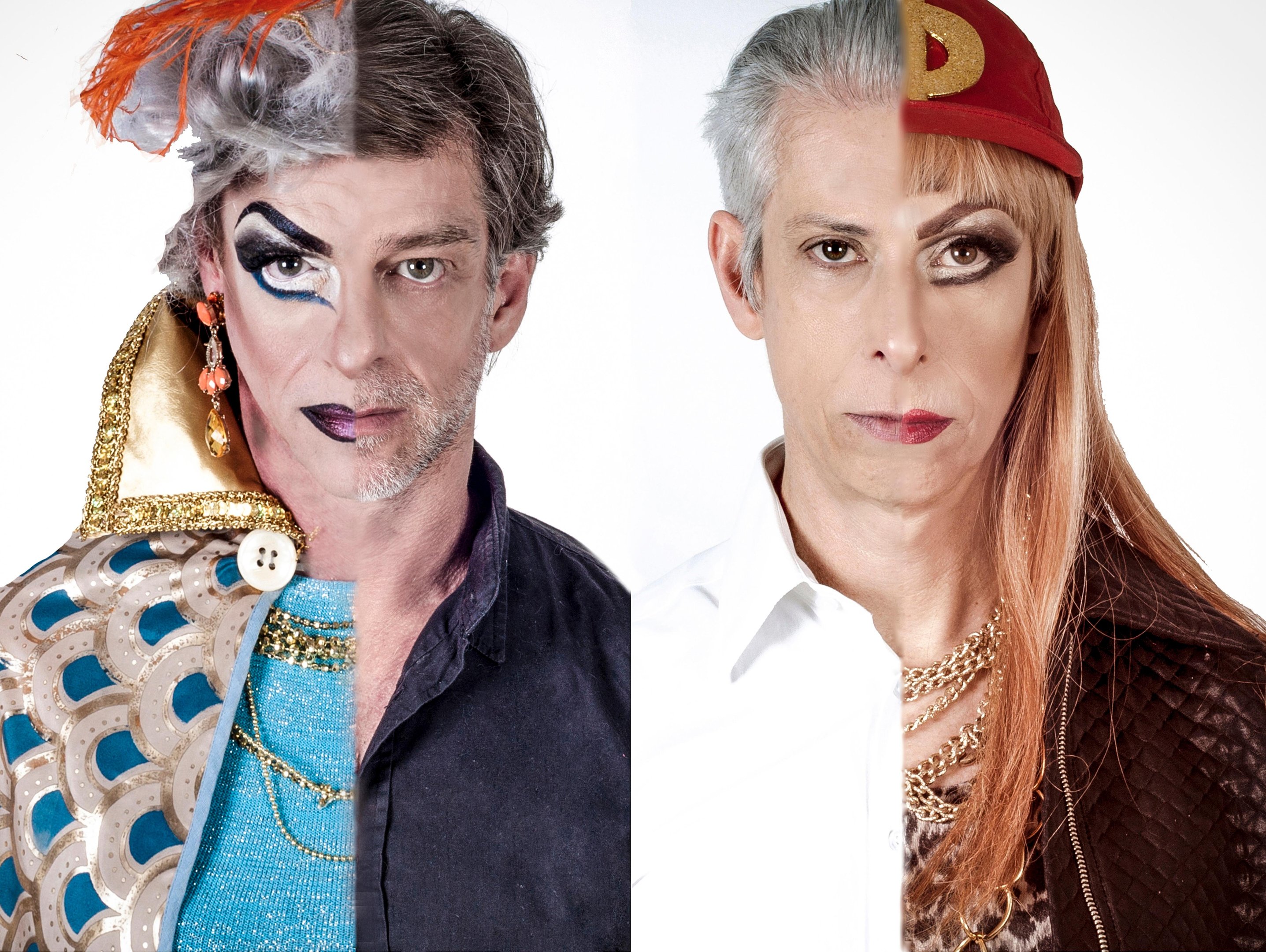 Claudio Benevenga e Lauro Ramalho estrelam o espet&aacute;culo Besteirol, a Com&eacute;dia! ou Tem Drag Queen no Funk!