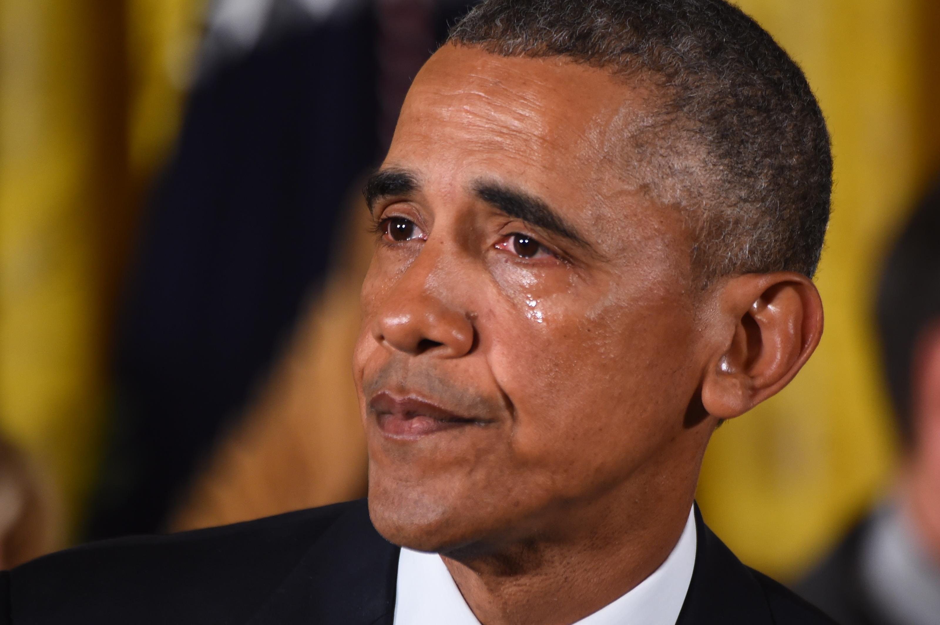 Obama se emocionou durante discurso 