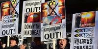 População protesta contra líder norte-coreano