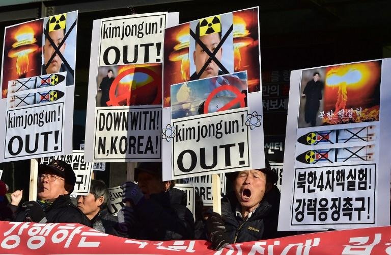Popula&ccedil;&atilde;o protesta contra l&iacute;der norte-coreano