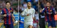Messi, Cristiano Ronaldo e Neymar concorrem a Bola de Ouro