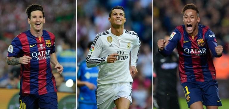 Messi, Cristiano Ronaldo e Neymar concorrem a Bola de Ouro