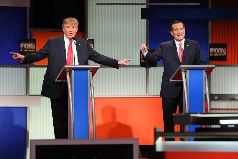 Trump e Cruz trocam farpas em debate republicano