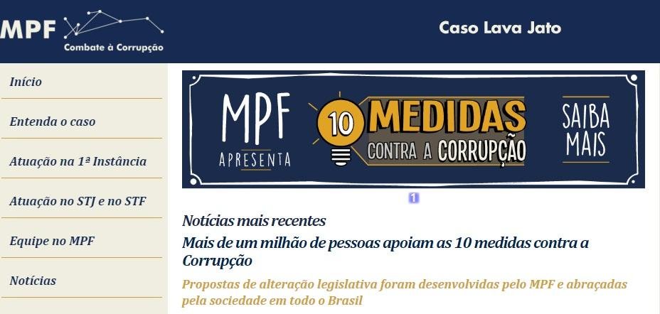 Site da opera&ccedil;&atilde;o Lava Jato ultrapassa 1 milh&atilde;o de acessos