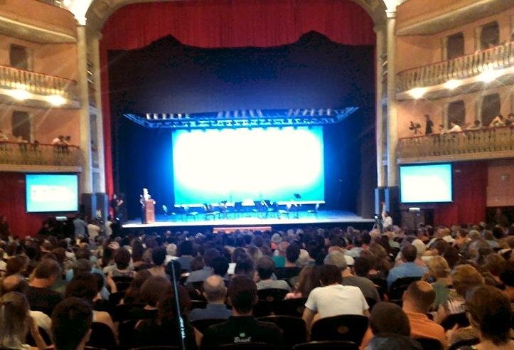 Palco do Theatro Guarany foi preparado para receber a Orquestra da Ulbra
