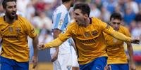 Messi marca e Barcelona derrota o Málaga por 2 a 1