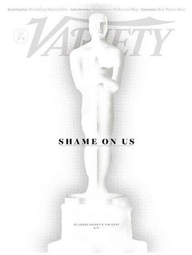 Capa da Variety traz estatueta do Oscar com a frase Vergonha Nossa
