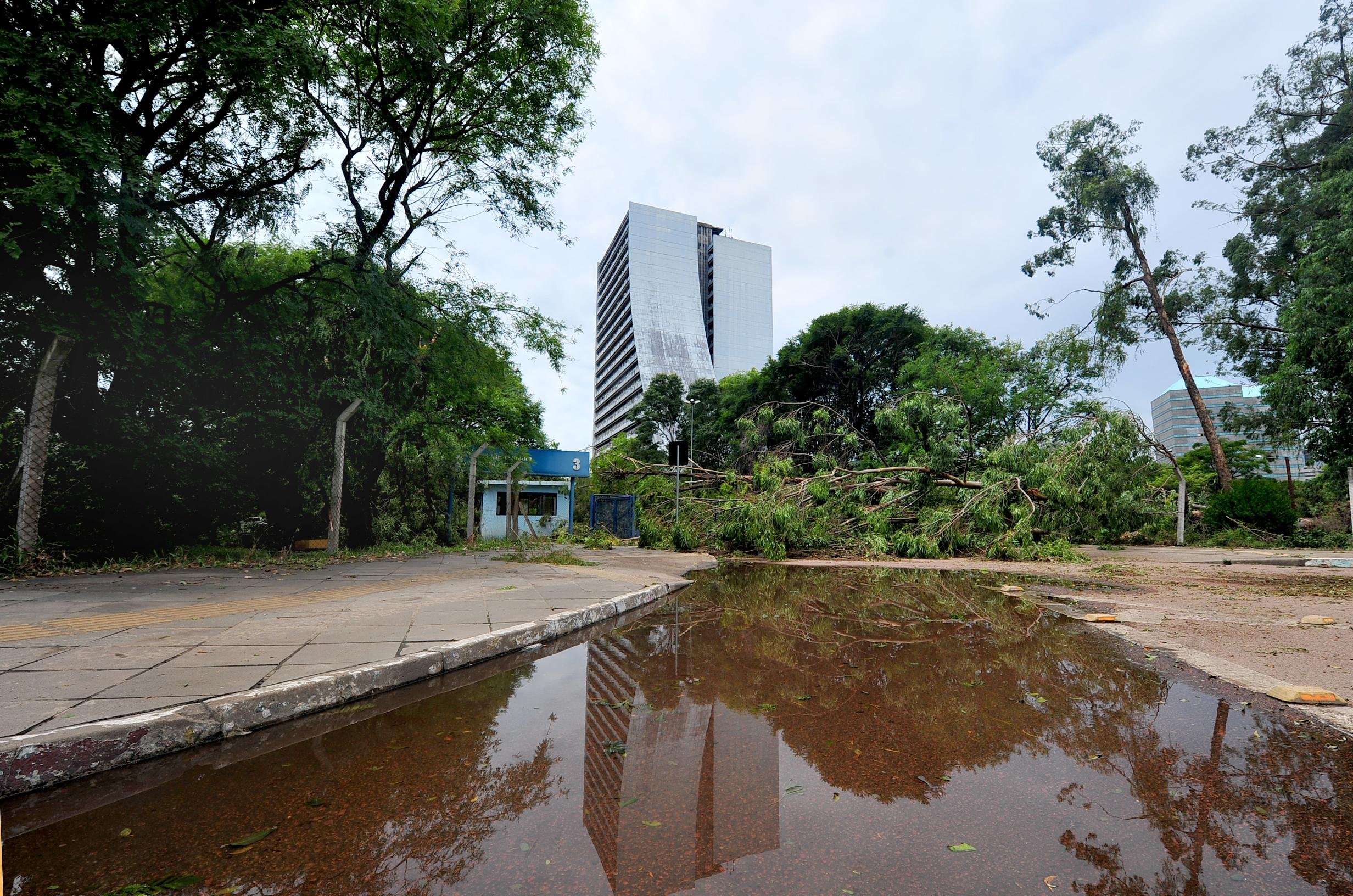 Superc&eacute;lula de tempestade causou vento e chuva destrutivos de sexta-feira em Porto Alegre