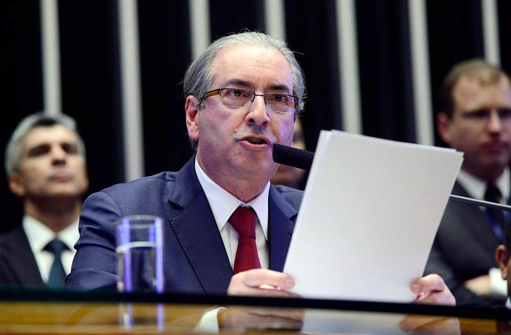 Cunha durante o discurso na abertura da C&acirc;mara dos Deputados