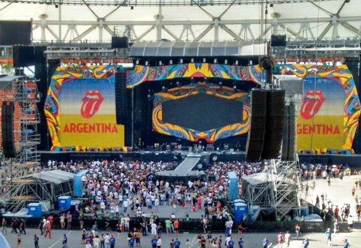 Esta foi a estrutura que recebeu os f&atilde;s para os shows na Argentina