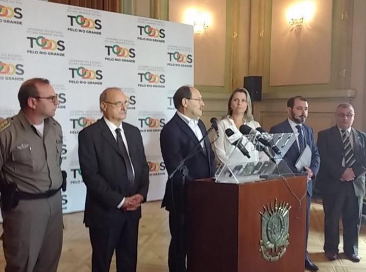 N&atilde;o vai ter vida f&aacute;cil para crime, promete Sartori ap&oacute;s reuni&atilde;o