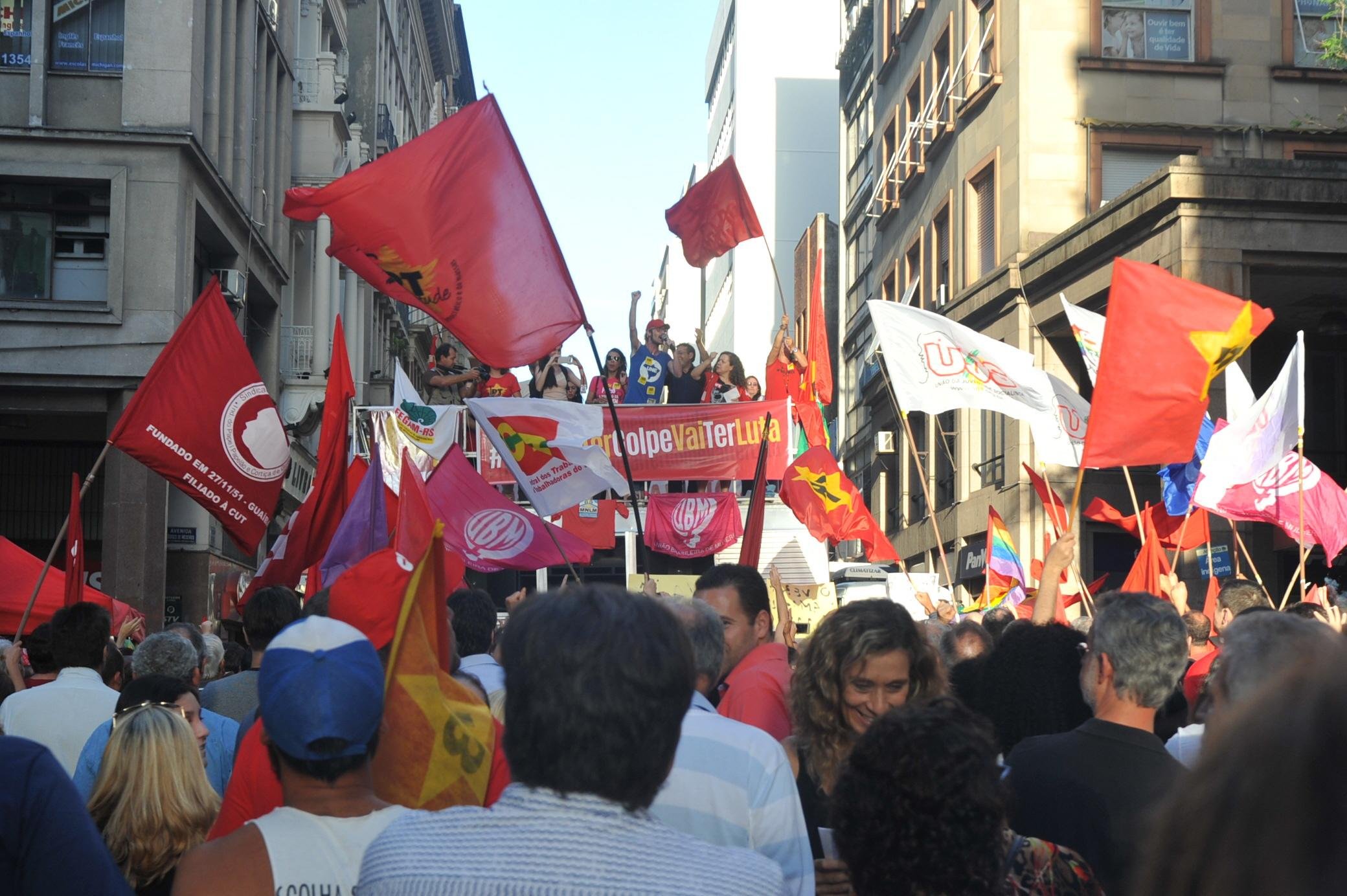 Vig&iacute;lia foi feita na Esquina Democr&aacute;tica, no Centro Hist&oacute;rico