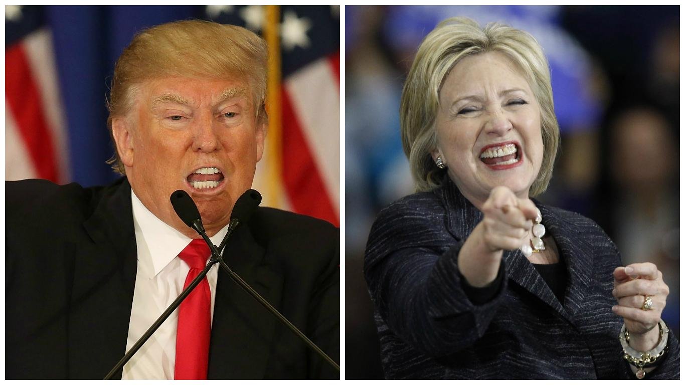 Trump e Hillary mant&ecirc;m favoritismo em pr&eacute;vias nos Estados Unidos