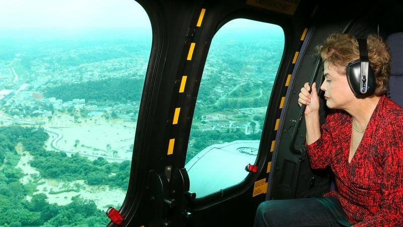 Presidente sobrevoou as &aacute;reas atingidas pelas chuvas em S&atilde;o Paulo