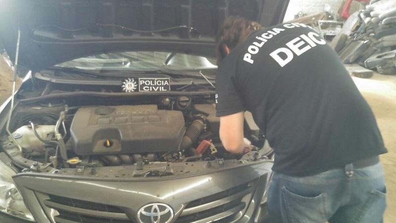 Ve&iacute;culo Corolla roubado na Capital foi localizado no Paran&aacute;
