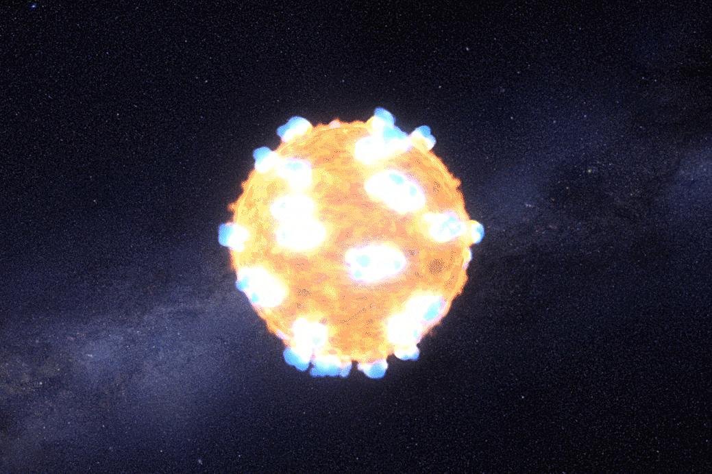 Kepler registrou a implos&atilde;o do n&uacute;cleo e forte luz da onda de choque no fim da vida de um corpo celeste