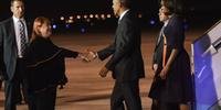 Obama foi recebido pela chanceler, Susana Malcorra, e pelo embaixador, Noah Memet