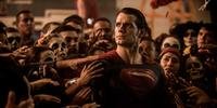 Henry Cavill como Superman protagoniza a aventura ao lado de Ben Affleck (Batman)