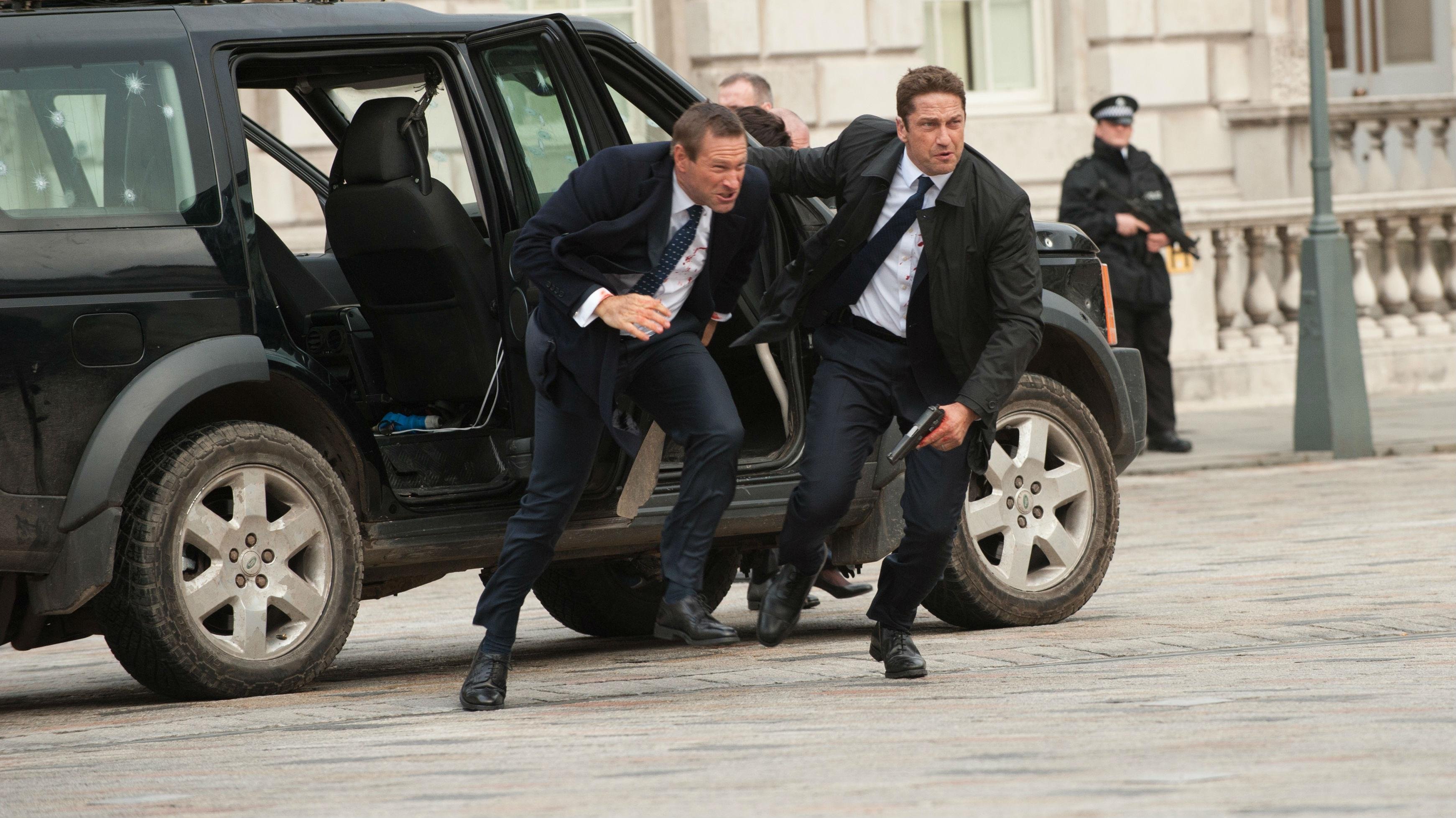 Aaron Eckhart e Gerard Butler contracenam em "Invas&atilde;o &agrave; Londres", fic&ccedil;&atilde;o sobre um ataque terrorista