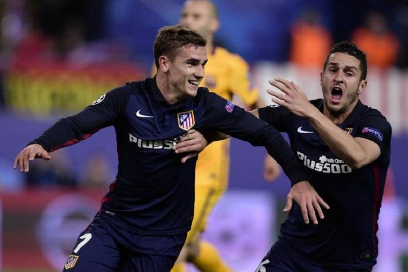 Griezmann marcou os dois gols do Atl&eacute;tico de Madri
