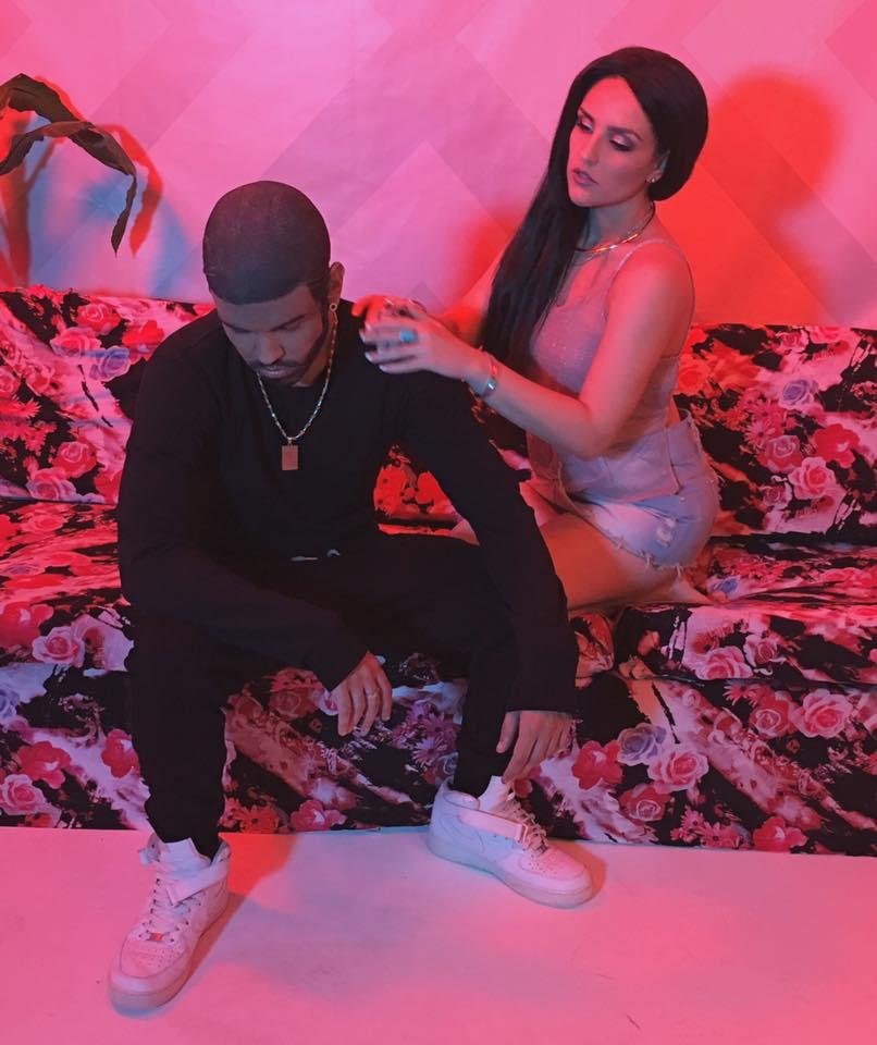 K&eacute;fera como Rihanna ao lado do namorado Gusta Stockler, que aparece como o rapper Drake no v&iacute;deo