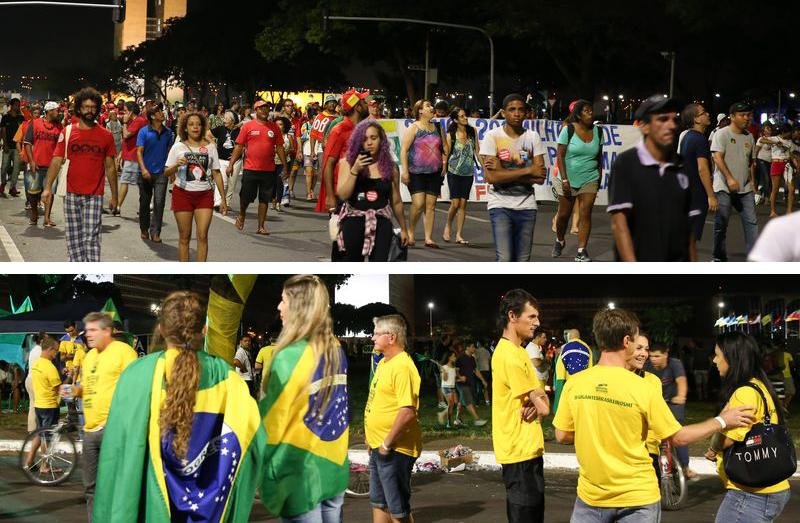 Apoiadores do governo fizeram marcha com cerca de 2 mil, enquanto 300 opositores acompanharam trio el&eacute;trico