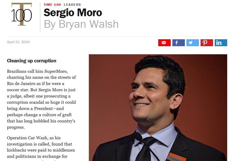 Juiz foi eleito uma das cem personalidades mais influentes do mundo
