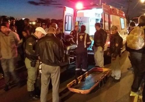 V&iacute;tima caiu de costas e foi encaminhada ao Hospital Centen&aacute;rio