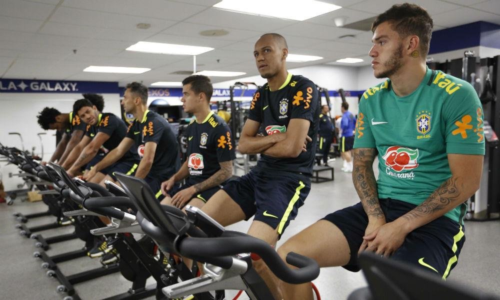 Primeiro treinamento foi realizado na academia do est&aacute;dio StubHubCenter, em Los Angeles