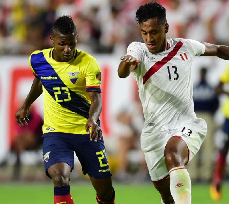 Bola&ntilde;os marcou um gol no empate do Equador com Peru