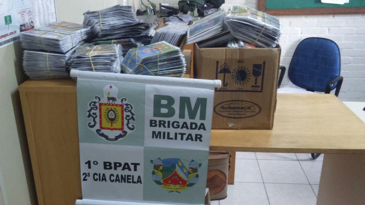 Material estava com dois homens que vendiam as c&oacute;pias ilegais no Centro da cidade