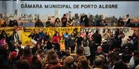 	Municipários ocupam o plenário da Câmara de Vereadores de Porto Alegre