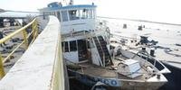 Barco foi atingido pelo forte temporal do último dia 29 de janeiro