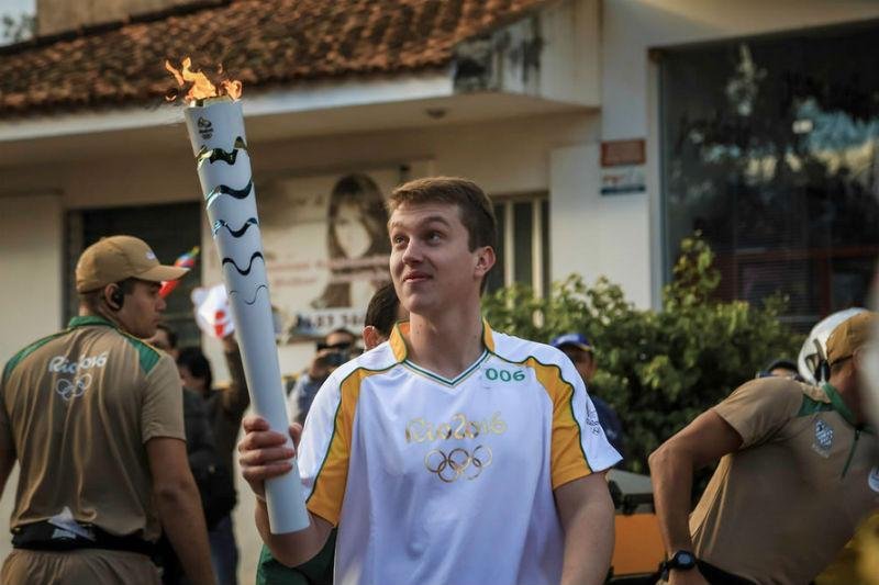 Tocha Ol&iacute;mpica passou por S&atilde;o Sep&eacute; nessa quarta-feira 