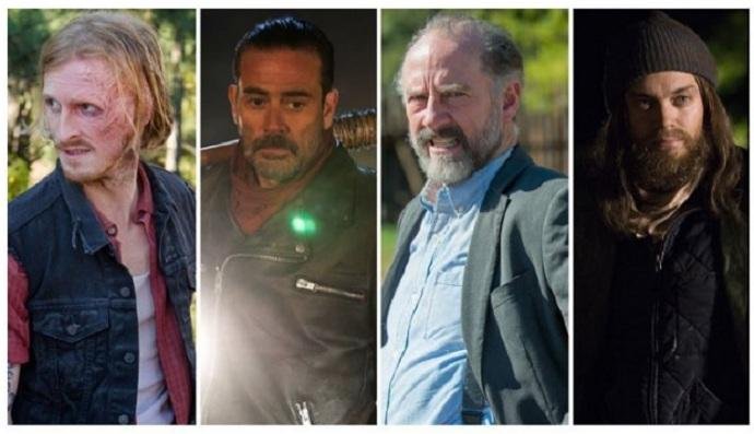 Os novos integrantes do elenco principal: Dwight, Negan, Gregory e Jesus