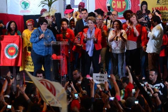 Ato "Mulheres com Dilma", foi organizado pela Frente Brasil Popular de S&atilde;o Paulo