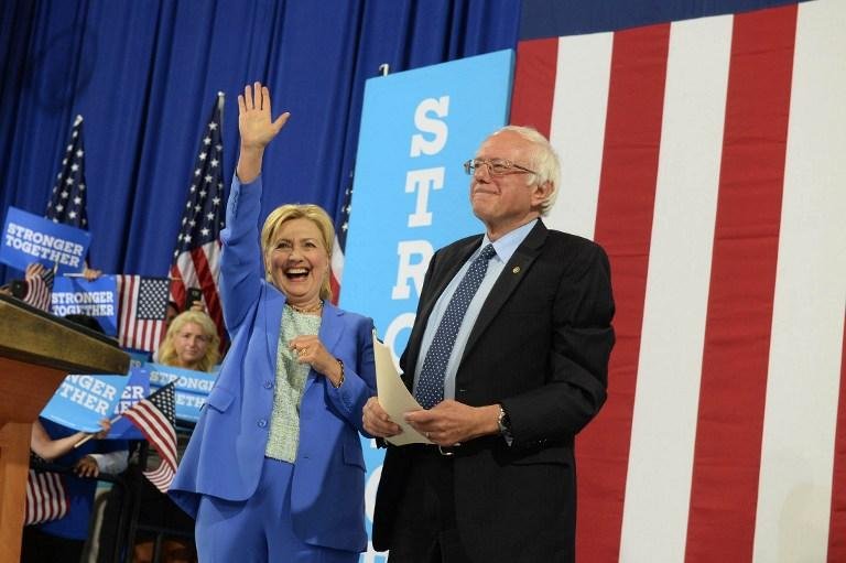 Sanders anuncia apoio &agrave; candidatura de Hillary para a Casa Branca