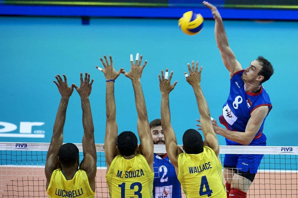 Brasil perde para S&eacute;rvia e &eacute; vice da Liga Mundial