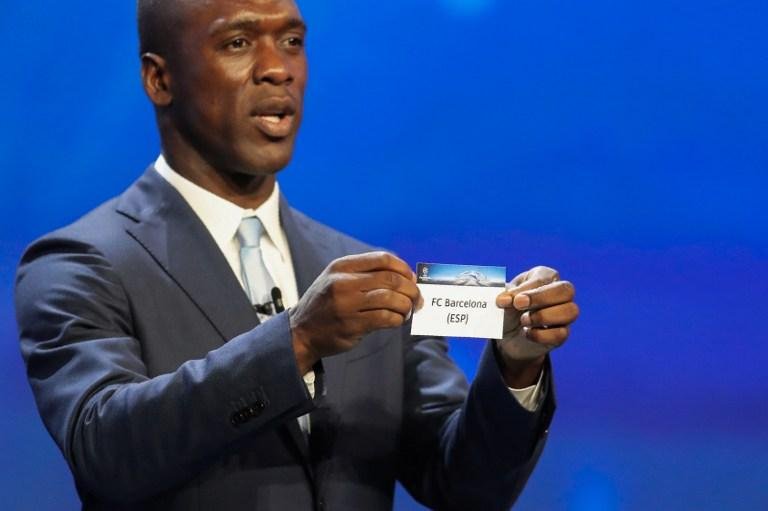 Clarence Seedorf participou do sorteio da Liga dos Campe&otilde;es