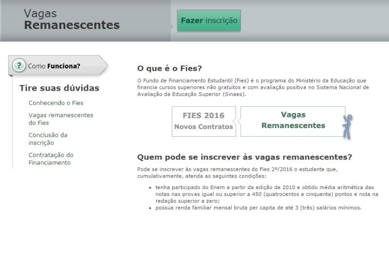 Pr&eacute;-selecionados no Fies t&ecirc;m at&eacute; domingo para se inscrever em vagas remanescentes