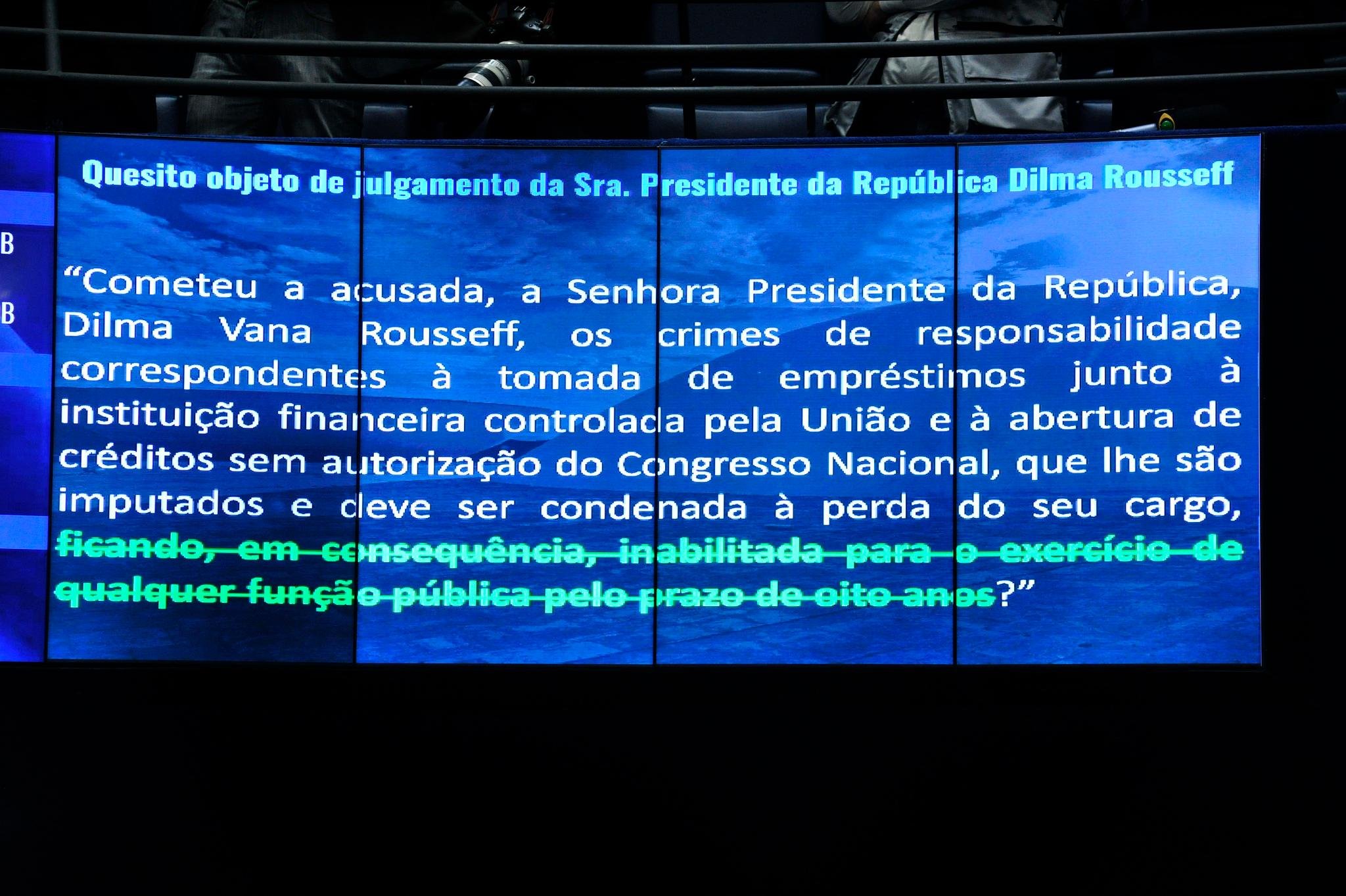 Maioria dos senadores investigados na Lava Jato vota a favor do impeachment