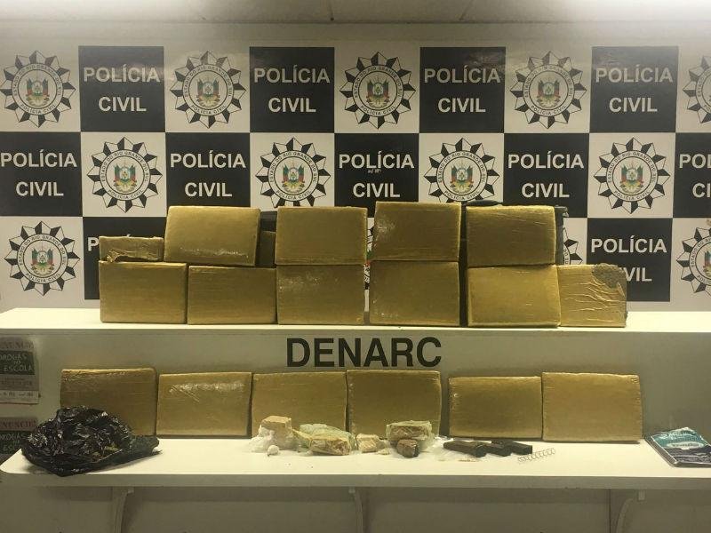 Denarc apreende quase 30 quilos de drogas em Novo Hamburgo 