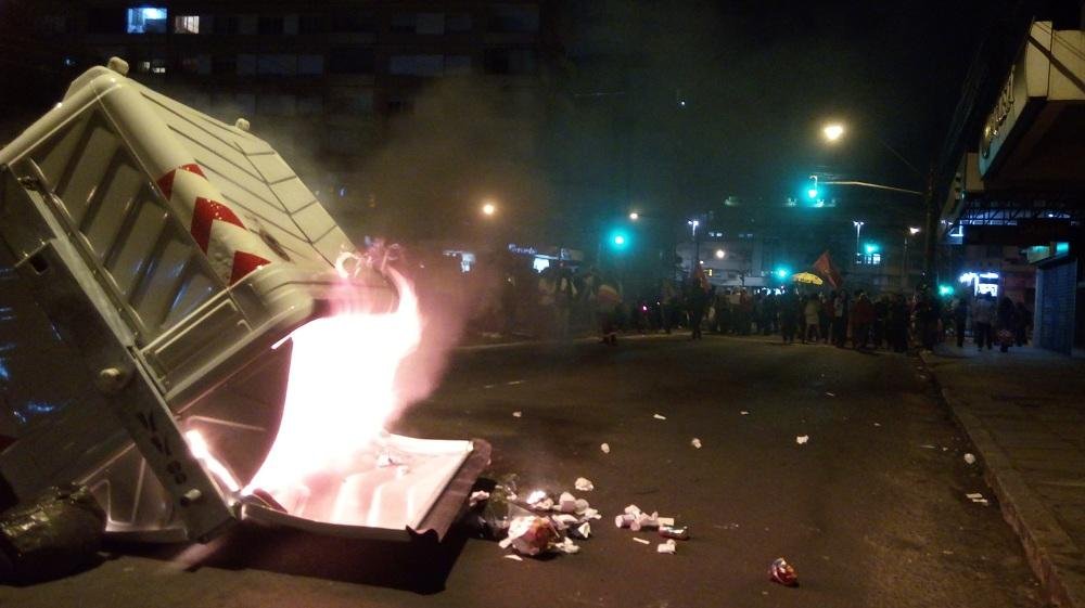 Protesto &eacute; afronta &agrave; paz p&uacute;blica, diz comandante da BM	