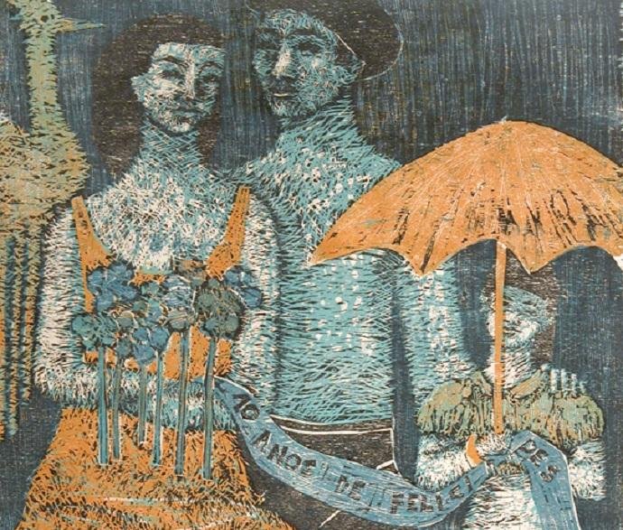 Postal da s&eacute;rie "Romeu e Julieta"