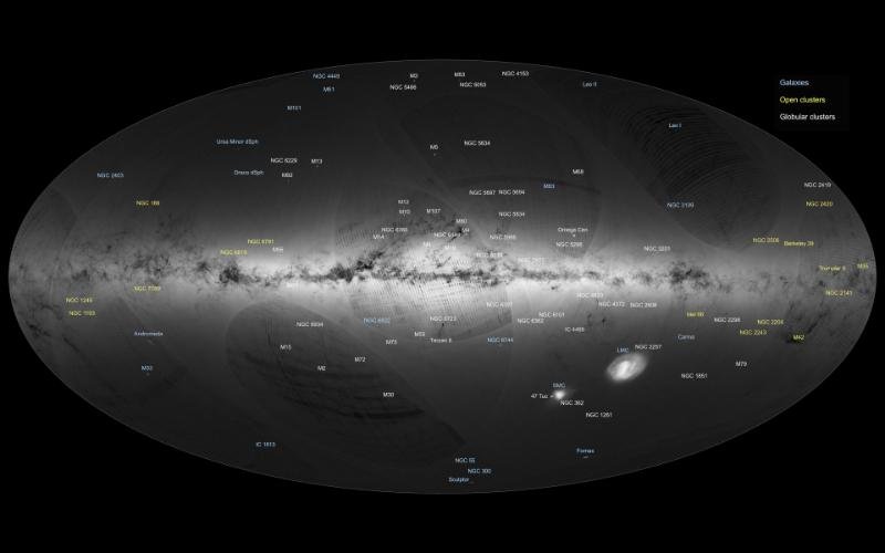 1 bilh&atilde;o de estrelas foram mapeadas pelo sat&eacute;lite Gaia