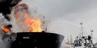 Incêndio atinge navio petroleiro no Golfo do México