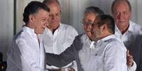 Juan Manuel Santos discursou em Cartagena após firmar acordo de paz com o grupo e acabar com meio século de conflito armado no país