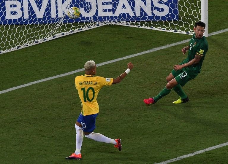 Neymar abriu o placar contra Bol&iacute;via 