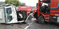 Carro-forte foi atacado no km 37 da BR 280, em Araquari, no Norte de Santa Catarina